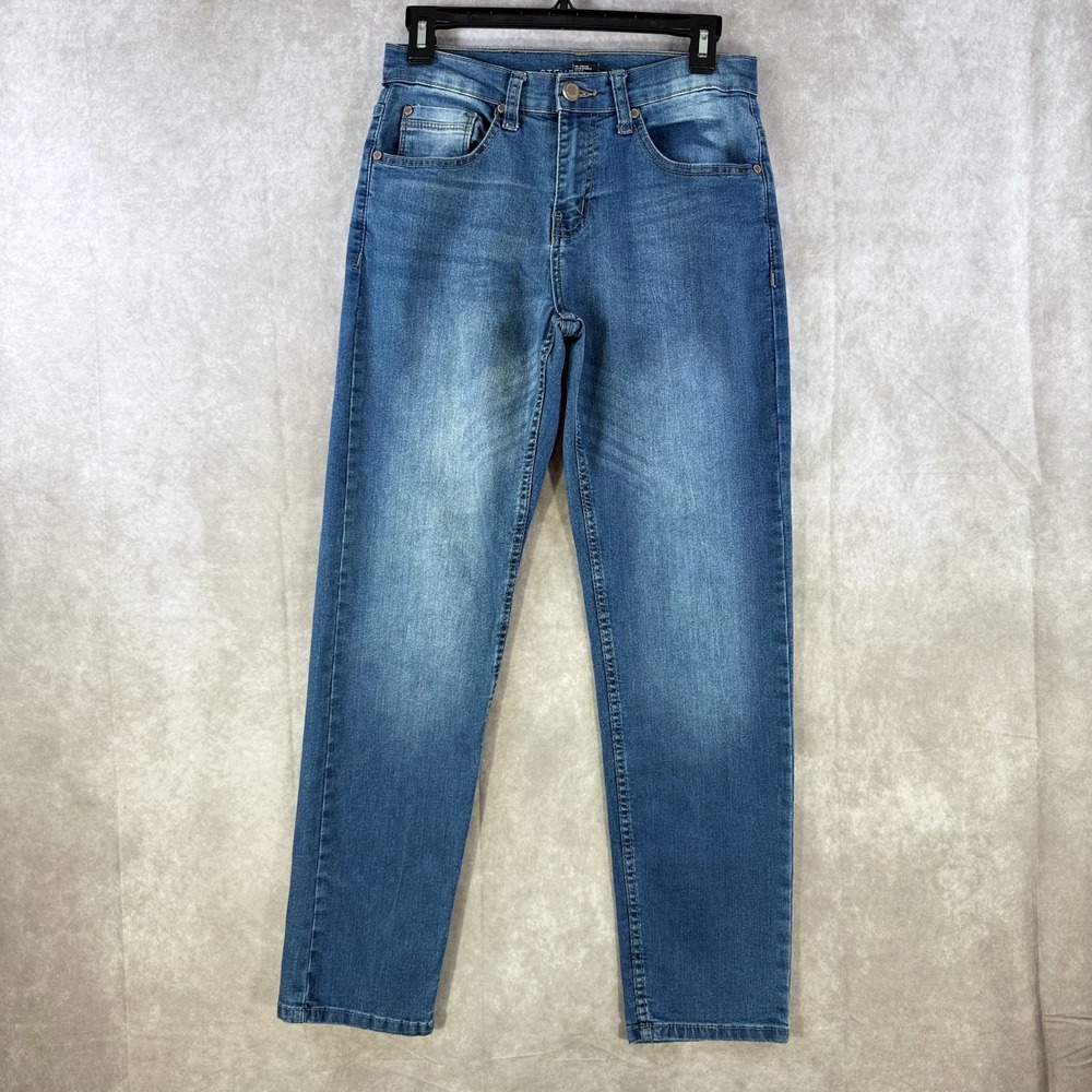 Steve's Jeans Women Size 16 Mid Rise Blue Denim‎ Ankle Straight Leg Stretch